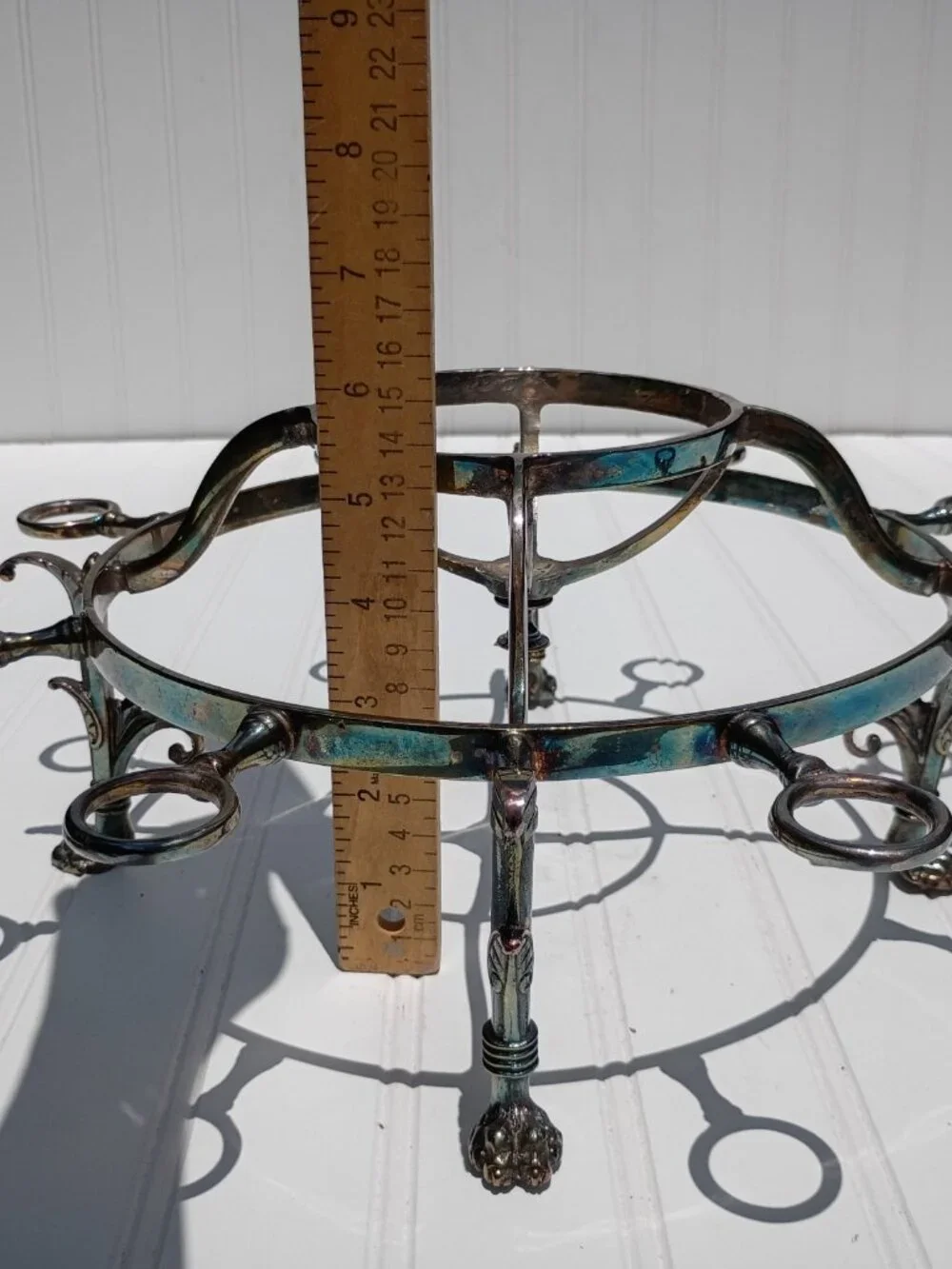 Vintage Silverplate Epergne Frame Centerpiece Stand Cordial Liquor Holder Taiwan